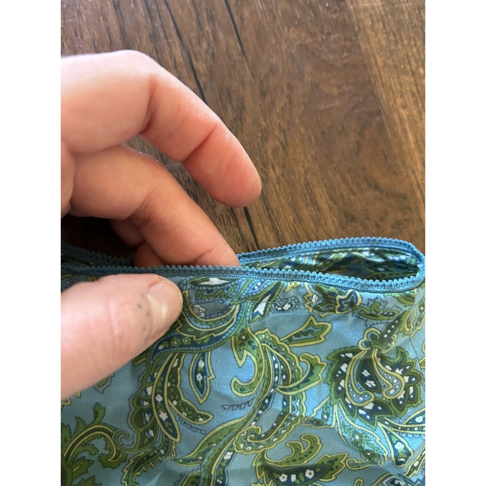 Brooks Brothers 100% Silk Skirt Midi Paisley Fairy Grunge Green Blue Resort 6 - Picture 3 of 7